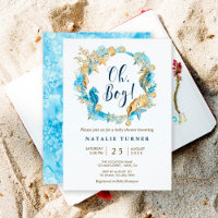 Unterhalb des Meeres | Oh Boy Baby Shower Einladun