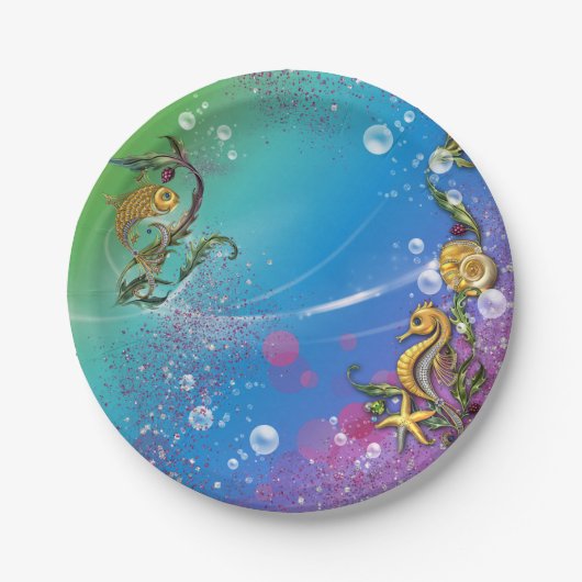 Unterhalb des Meeres Pappteller (Vorderseite)