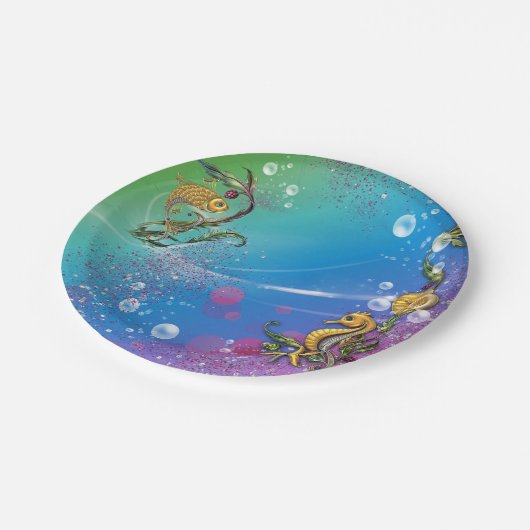 Unterhalb des Meeres Pappteller (Schrägansicht)