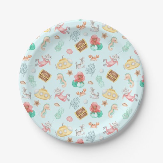 Unterhalb des Meeres Pappteller (Vorderseite)