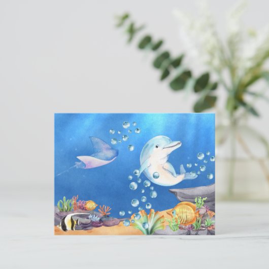 Unterhalb des Meeres Postkarte (Stehend Vorderseite)