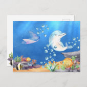 Unterhalb des Meeres Postkarte (Vorne/Hinten)