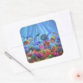 Unterhalb des Meeres Quadratischer Aufkleber (Umschlag)