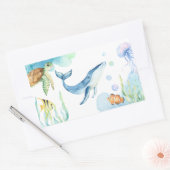 Unterhalb des Meeres Rechteckiger Aufkleber (Umschlag)