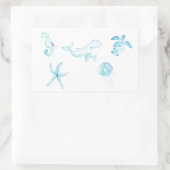 Unterhalb des Meeres Rechteckiger Aufkleber (Tasche)