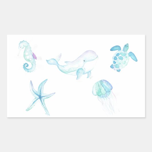Unterhalb des Meeres Rechteckiger Aufkleber (Vorderseite)