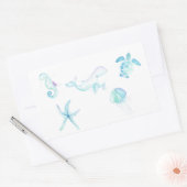 Unterhalb des Meeres Rechteckiger Aufkleber (Umschlag)