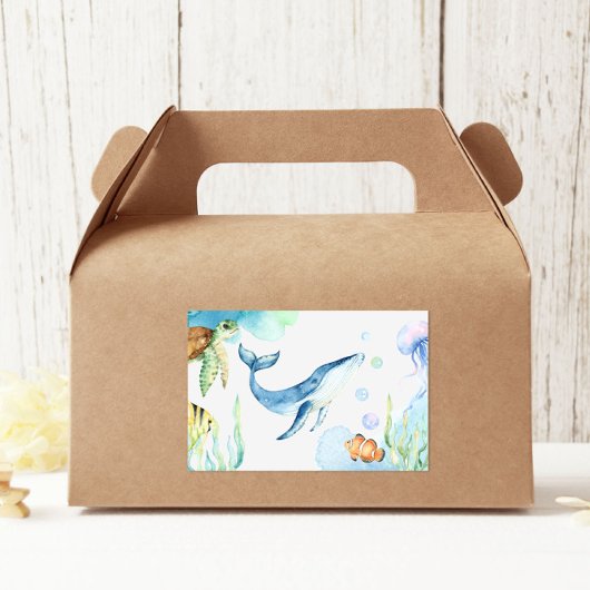 Unterhalb des Meeres Rechteckiger Aufkleber