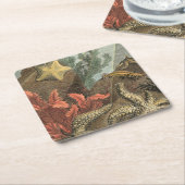 Unterhalb des Meeres Rechteckiger Pappuntersetzer (angewinkelt)