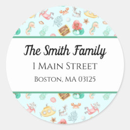 Unterhalb des Meeres Runder Aufkleber