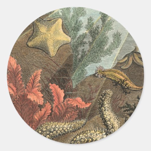 Unterhalb des Meeres Runder Aufkleber (Vorderseite)