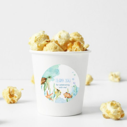 Unterhalb des Meeres Runder Aufkleber