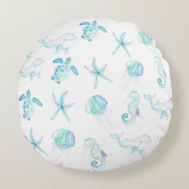 Unterhalb des Meeres Rundes Kissen