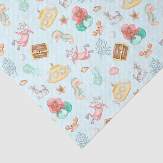 Unterhalb des Meeres Seidenpapier (Ausschnitt)