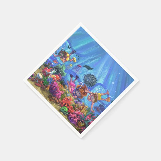 Unterhalb des Meeres Serviette (Ecke)