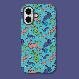 Unterhalb des Meeres - Spielerisches Seepferd und  iPhone 16 Hülle