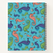 Unterhalb des Meeres - Spielerisches Seepferd und  Notizblock (Rückseite)