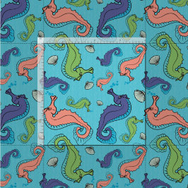 Unterhalb des Meeres - Spielerisches Seepferd und  Stoff