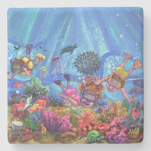 Unterhalb des Meeres Steinuntersetzer (Vorderseite)