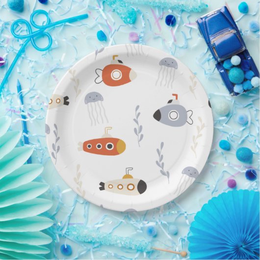 Unterhalb des Meeres | Teller für Unterseeboote un (Party)