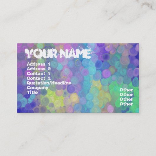 Unterhalb des Meeres Visitenkarte (Vorderseite)