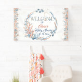 Unterhalb des Meeres Wasserfarben Babydusche Banner (Insitu)