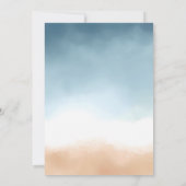 Unterhalb des Meeres Wasserfarben Babydusche Einladung (Rückseite)