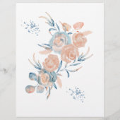 Unterhalb des Meeres Wasserfarben Babydusche Flyer (Hinten)