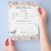 Unterhalb des Meeres Wasserfarben Babydusche Flyer (Hand)