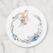 Unterhalb des Meeres Wasserfarben Babydusche Geschenkanhänger (Rückseite)