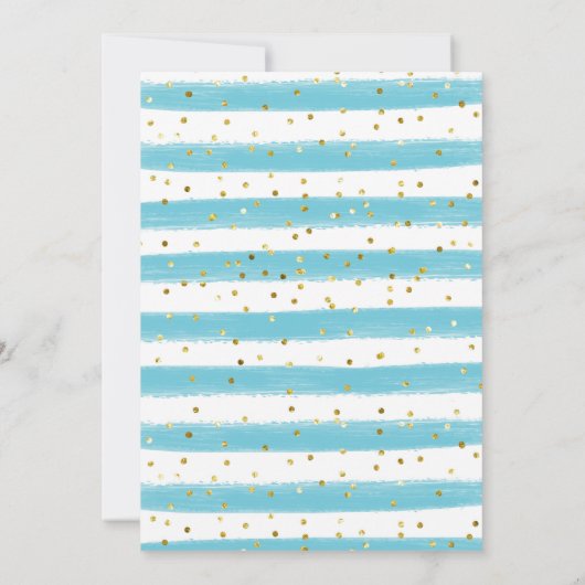 Unterhalb des Meeres Wasserfarben Babydusche Invi Einladung (Rückseite)