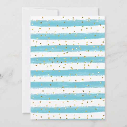 Unterhalb des Meeres Wasserfarbendusche Einladung (Rückseite)