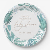 Unterhalb des Meeres Wasserfarbendusche Pappteller (Vorderseite)