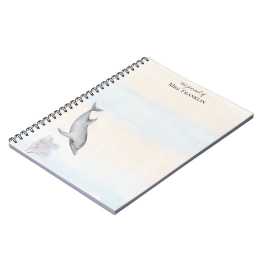 Unterhalb des Meeresdolphins Personalisiert 2 Notizblock (Linke Seite)