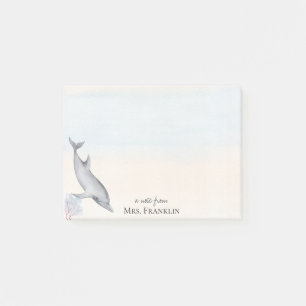 Unterhalb des Meeresdolphins Personalisiert 2 Post-it Klebezettel