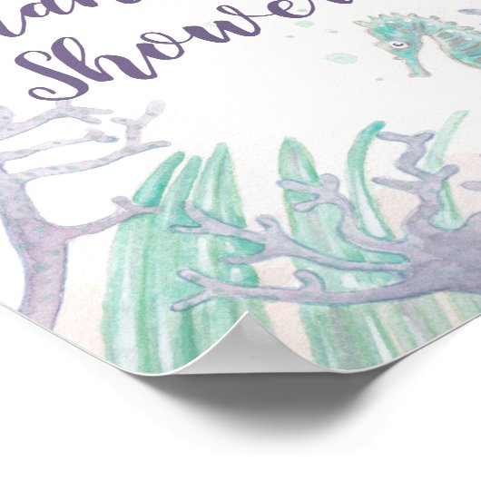 Unterhalb des Meeresduschenplakats Poster (Ecke)