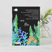 *~* Unterhalb des Meeresmeeres - QR AR7 Korallenri Einladung (Stehend Vorderseite)