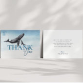 Unterhalb des Meereswal-Flat-Babydusche Dankeskarte