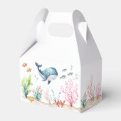 Unterhalb des Meereswassers, Meerestiere Babydusch Geschenkschachtel (Rückseite)