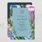 Unterhalb des Meereswassers Mitzvah Einladung (Vorne/Hinten)