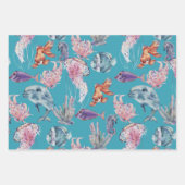 Unterhalb des Meereswassers Seepferd Starfish Turt Geschenkpapier Set (Vorderseite 2)