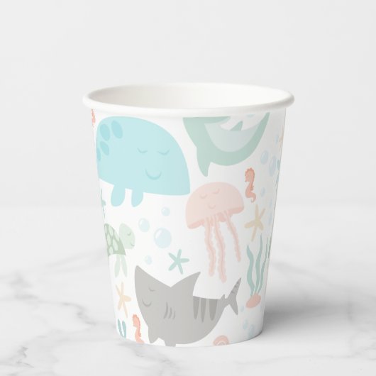 Unterhalb des Meerjunges Pappbecher (Rückseite)