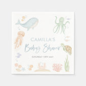 Unterhalb des Meerschweinchen-Duschtieres Serviette (Vorderseite)