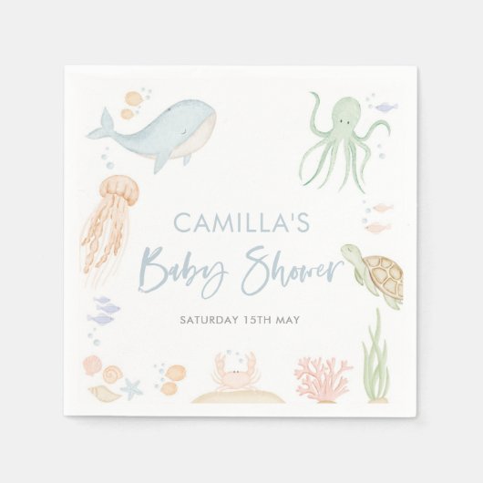 Unterhalb des Meerschweinchen-Duschtieres Serviette (Vorderseite)