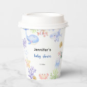 Unterhalb des Meerschwunges werden Tiere im Meer Pappbecher (Vorderseite)