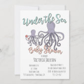 Unterhalb des Octopus Babyduschens Einladung (Vorderseite)