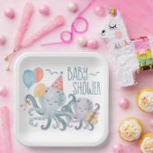 Unterhalb des Octopus Beach Baby Dusche Pappteller (Party)