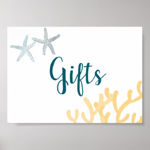 Unterhalb des Ozeans Schild mit Babyduschgeschenke