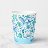 Unterhalb des Party Aquarellwald, Seepferd, Pappbecher (Rechts)