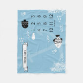 Unterhalb des Sea Baby Meilenstein Fleecedecke (Vorderseite)